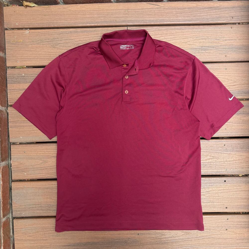 L Maroon Nike Golf Polo Men’s